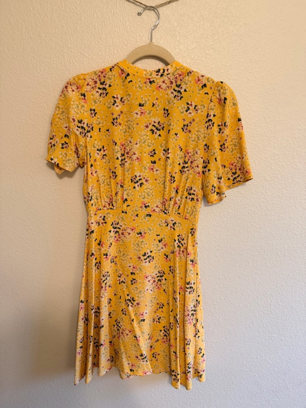New Look Yellow Floral Mini Dress
